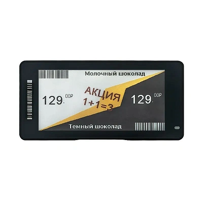 Электронный ценник Meferi label / 3.5'' / black / E-ink / 296*128 / 4 colour / BLE / LabelA