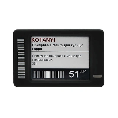 Электронный ценник Meferi label / 1.8'' / black / E-ink / 224*168 / 4 colour / BLE / CR2450 / LabelA