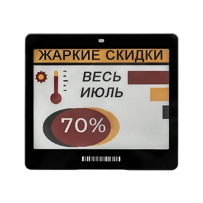 Электронный ценник Meferi label / 4.2'' / black / E-ink / 400*300 / 4 colour / BLE / CR2450 / slim / LabelB