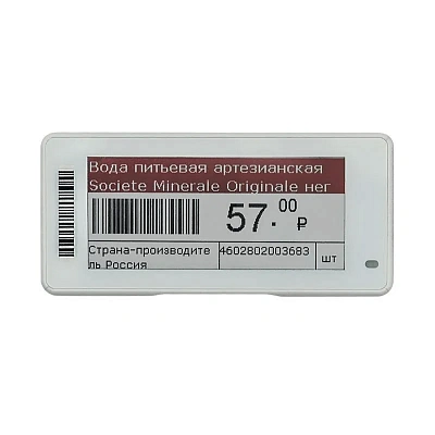 Электронный ценник Meferi label / 2.9'' / white / E-ink / 296*128 / 4 colour / BLE / CR2450 / slim / LabelB